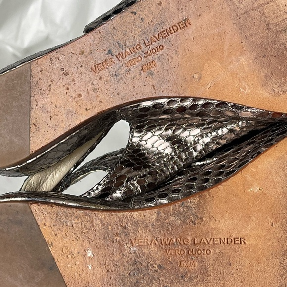 Preloved $275 Vera Wang Lavender Lyza Slingback Peep Toe Flats Size 5.5 - Picture 10 of 14